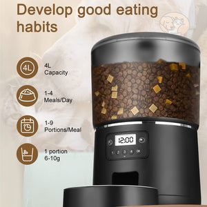Pet Feeder Automatic 4L Remote Graffiti APP Timing Quantitative Cat And Dog Supplies WIFI Intelligent Feeding Machine