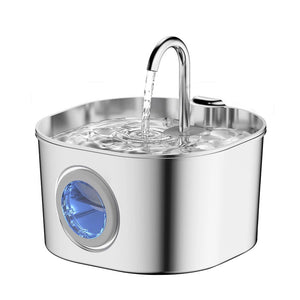 New Popular Pet Water Dispenser 2.2L Stainless Steel Pet Water Dispenser Cat Water Dispenser Water Feeder