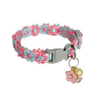 Pet Collar Cat Collar Lace Embroidery Dog Accessories With Bell Pet Accessories Neck Collar Collar