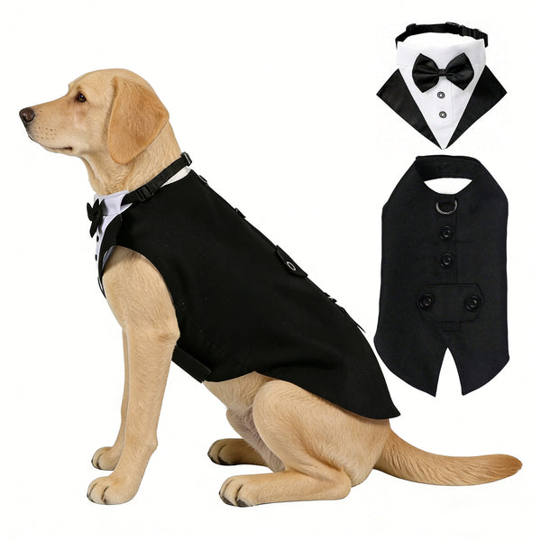 New Pet Clothes Wedding Dress Pet Scarf Wedding Pet Clothing Tuxedo