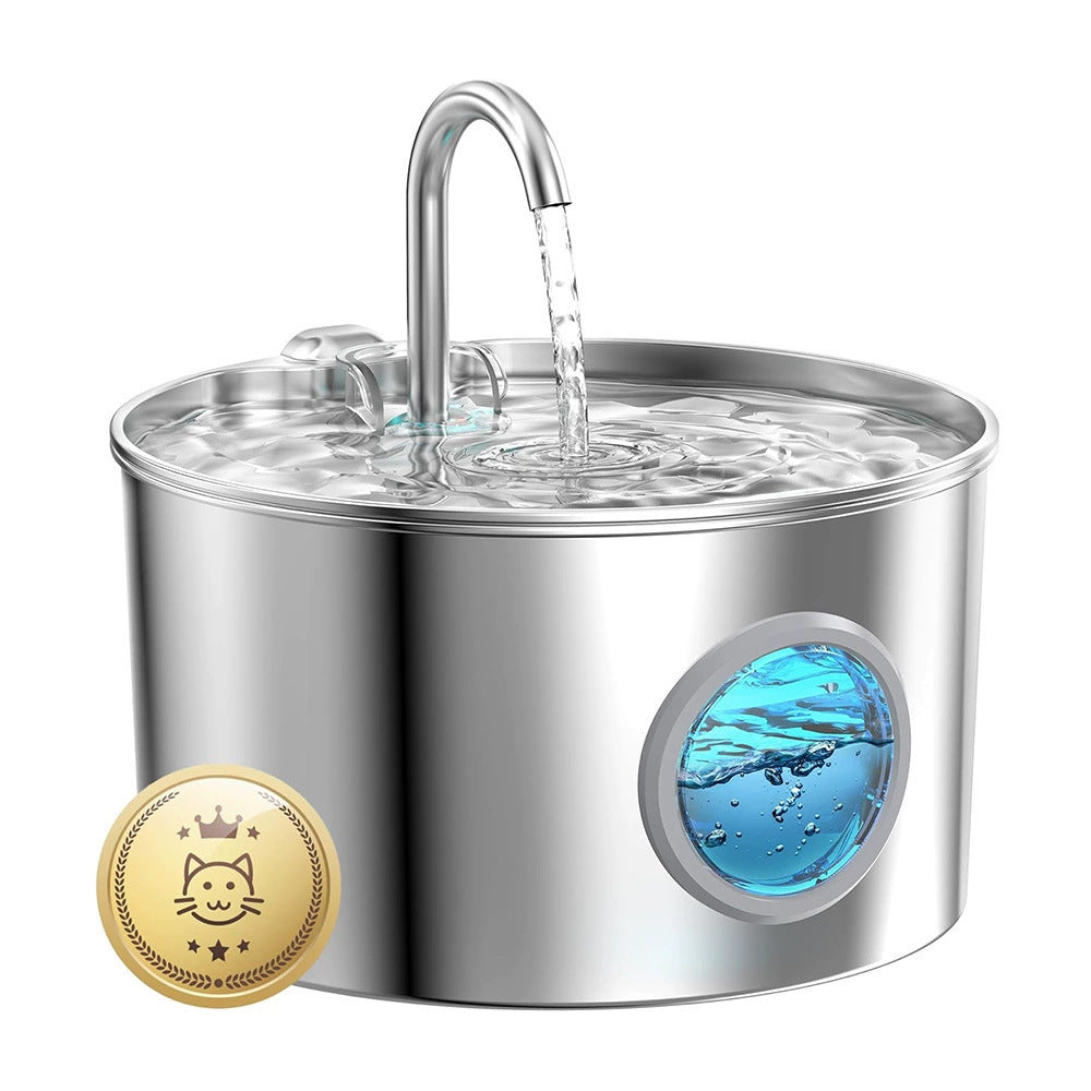 New Popular Pet Water Dispenser 2.2L Stainless Steel Pet Water Dispenser Cat Water Dispenser Water Feeder