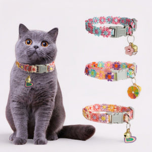 Pet Collar Cat Collar Lace Embroidery Dog Accessories With Bell Pet Accessories Neck Collar Collar