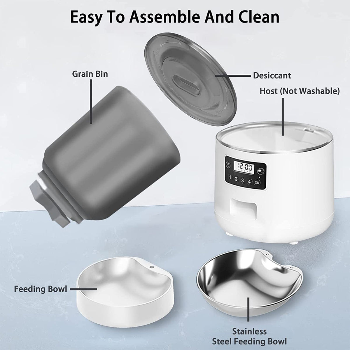 Pet Feeder Automatic 4L Remote Graffiti APP Timing Quantitative Cat And Dog Supplies WIFI Intelligent Feeding Machine