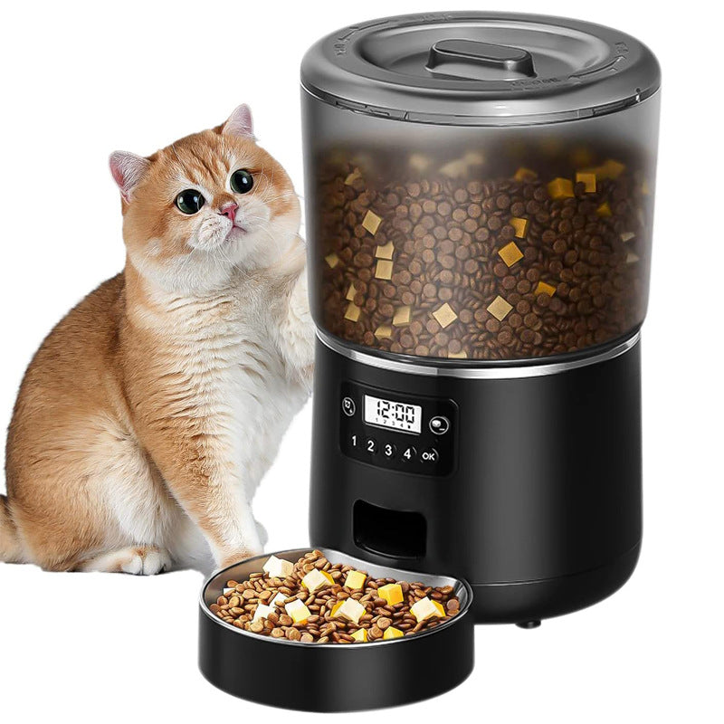 Pet Feeder Automatic 4L Remote Graffiti APP Timing Quantitative Cat And Dog Supplies WIFI Intelligent Feeding Machine