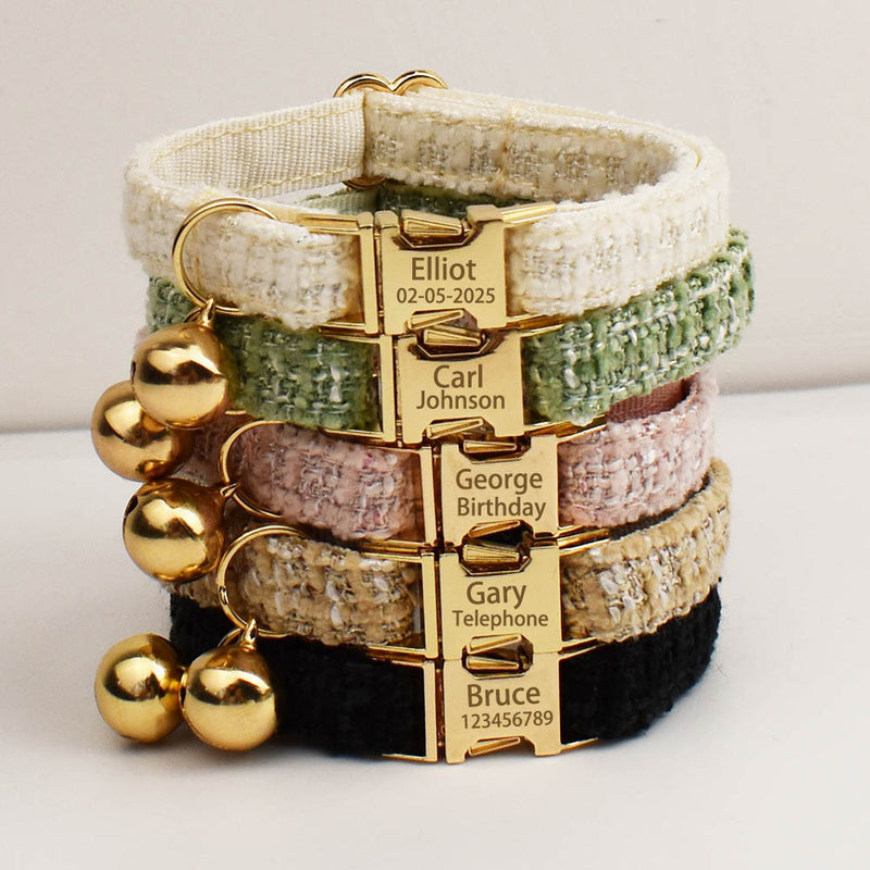 Personalized Engraved Pet Collar with Bell
